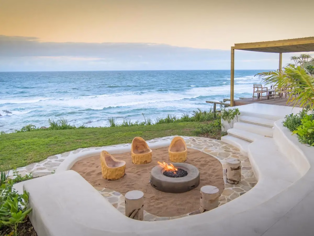 Fire pit at Sala Beach House