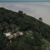 Misty Mountain Drone View and View of the Dome