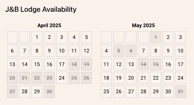 iCal Calendar Availability